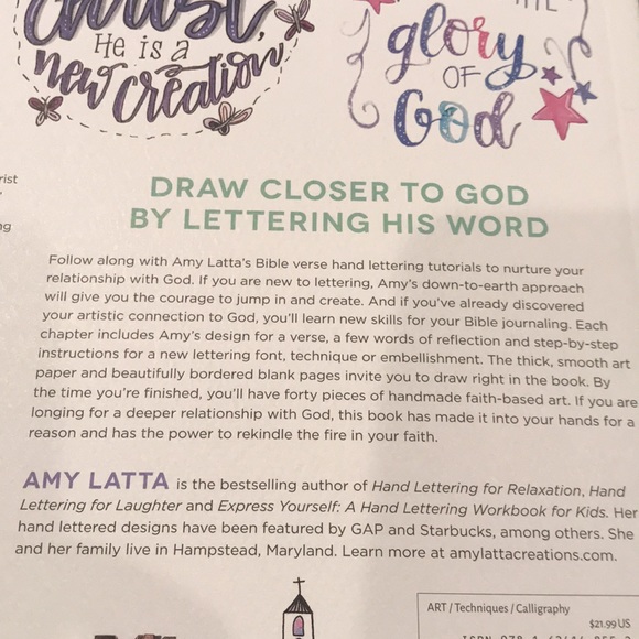 Brand new Barnes & Noble Hand Lettering for Faith Book - Picture 13 of 16